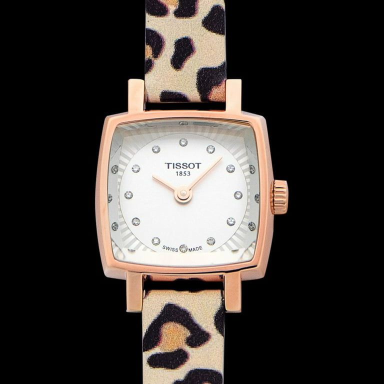 TISSOT レディース時計 Tissot T-Lady Quartz Diamond Watch, Rose Gold Case