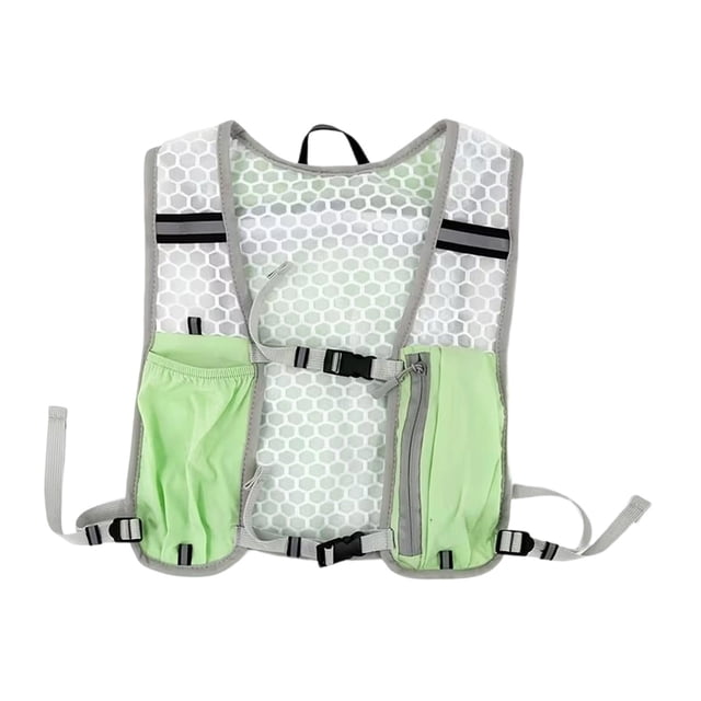 Chaleco de malla para correr, mochila de hidratación para deportes al aire libre, trail running y ciclismo. Verde
