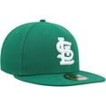 thumbnail image 3 of Men's New Era Kelly Green St. Louis Cardinals White Logo 59FIFTY Fitted Hat, 3 of 5