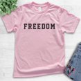 thumbnail image 2 of Kids Freedom T-shirt, Youth Kids Boy Girl T-Shirt, Patriotic Shirt, Patriot Shirt, Light Pink, X-Large, 2 of 4