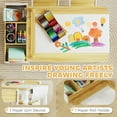 thumbnail image 5 of Resenkos Kids Desk & Chair Set - With Paper Roll, Activity Craft Table with Storage Shelves & Drawers, Natural Wood, 5 of 7