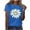 Blue, variant on Womens Cute Daisy Floral T-Shirts Crewneck Short Sleeve Regular Fit Graphic Tunics Vintage Casual Summer Tee for Women