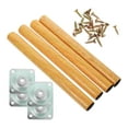 thumbnail image 2 of 4 patas de madera para muebles con tornillos de montaje de repuesto de fácil instalación. 30 centímetros, 2 of 9
