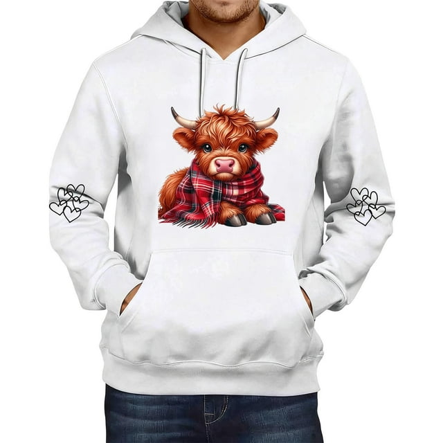 MHFRRA Sudadera con Capucha Informal de Manga Larga, Suave y Cómoda, Ideal para Uso Diario y Actividades Al Aire Libre, con Cordón Ajustable y Un Espacioso Bolsillo Frontal Blanco