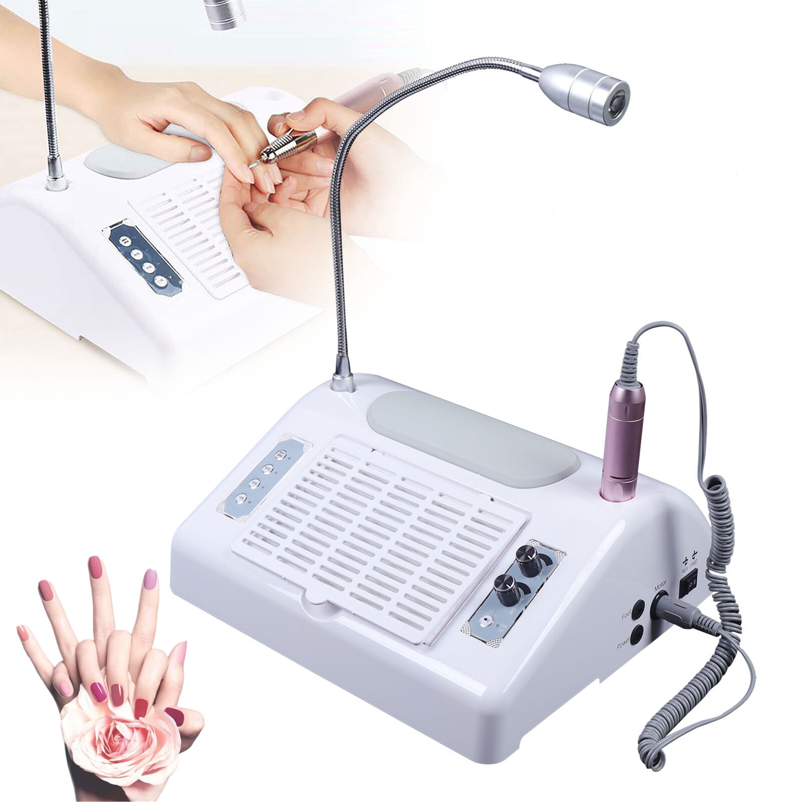 5-in-1 Nail Drill Machine with Nail Drills, Electric Manicure Pedicure Machine Set for Beauty Salon AC 100-240V