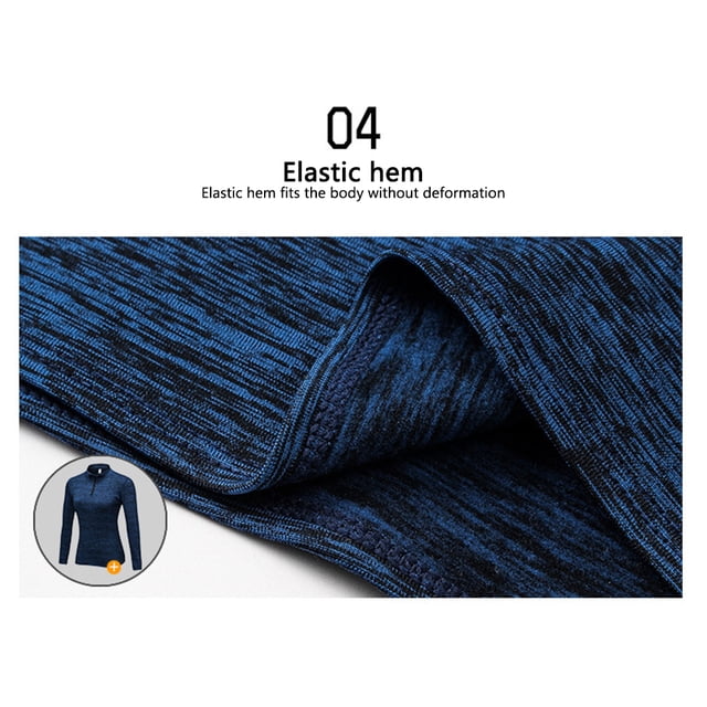 Chandail à Capuchon à Col Rond pour Femmes d'Hiver, Course, Exercice, Hauts Thermiques, Mise en Forme, Hauts Thermiques, Design Simple, Décontracté, Couleur Unie, Vêtements Chauds, Vêtements, Bleu