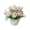 Pink, variant on Lifelike Full Blooming Artificial Rose Potted Flowers Matched, with White Flower Pots, Low Maintenance Faux Floral Ornaments, Table Centerpieces for Home Office/Wedding Scene Decor, White