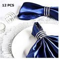 thumbnail image 2 of Napkin Rings, 12 Piece Metal Napkin Rings for Wedding Dinner Birthday Table Decoration （Silver）, 2 of 5