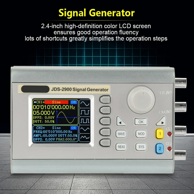 DDS Generator, LCD Screen Function Generator Professional For Scientific Research Institution