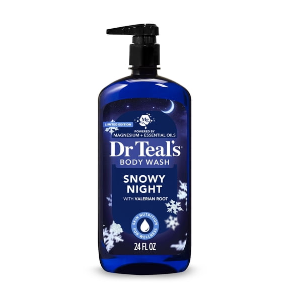 Dr Teal's Snowy Night Body Wash with Pure Epsom Salt, 24 fl oz