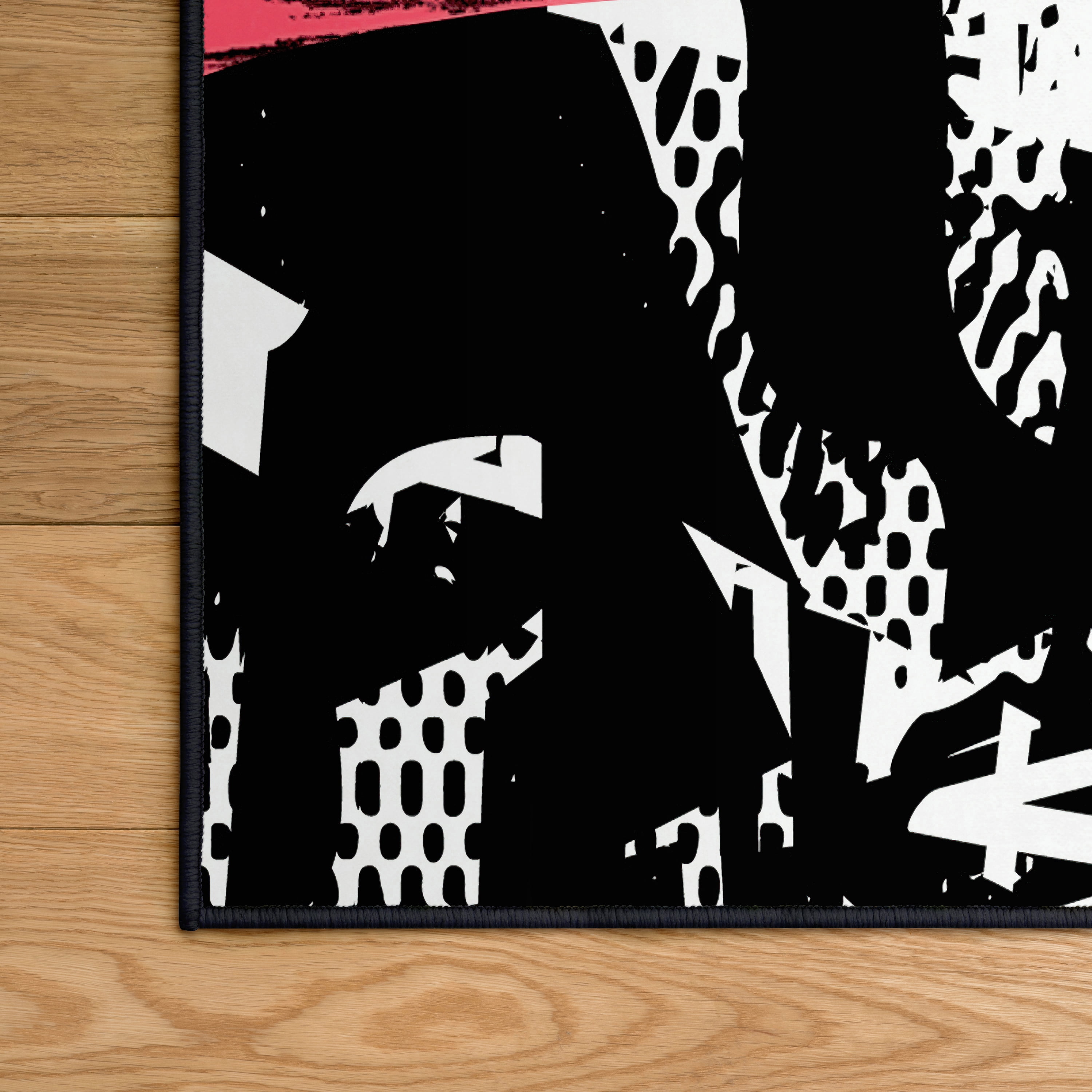 Glitch n II Washable Abstract Art Area Rug size 8'x10', Power-loomed, Heavenly Softness with Non-Slipping Backing