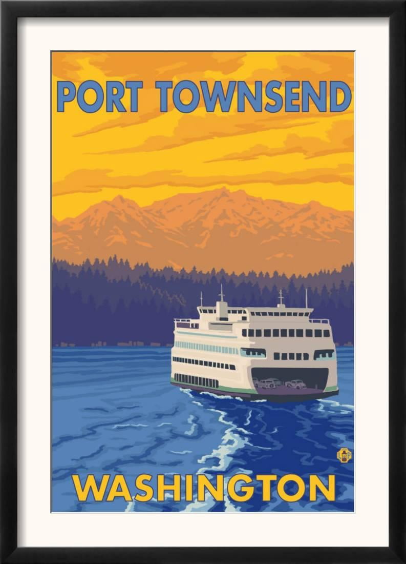 safavieh outlet port washington on Ferry And Mountains Port Townsend Washington Framed Art Print Wall Art 13x18 Walmart Com Walmart Com