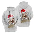 thumbnail image 3 of Sudadera con capucha navideña para hombre, con estampado 3D de animales, gatos, pared rasgada, sudaderas con capucha y sudaderas de manga larga, 3 of 4