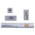 thumbnail image 3 of Accessoire Clavier, Touche de Clavier Mignon, pour Clavier Mécanique, Motif Petit Chien Gris, 4 Pcs, 3 of 8