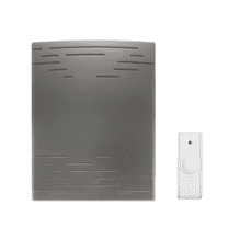 IQ America Electronic Contemporary Satin Nickel Wireless Door Chime with Pushbutton