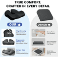 thumbnail image 4 of Henotian Memory Foam Seat Cushion for Office Chair, Extra-Thick Ergonomic Chair Cushion for Tailbone, Sciatica & Back Pain Relief, Non-Slip Car Seat Pillow Black, 4 of 8