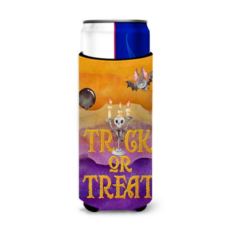 

Carolines Treasures BB7461MUK Halloween Trick or Treat Michelob Ultra Hugger for slim cans Slim Can multicolor
