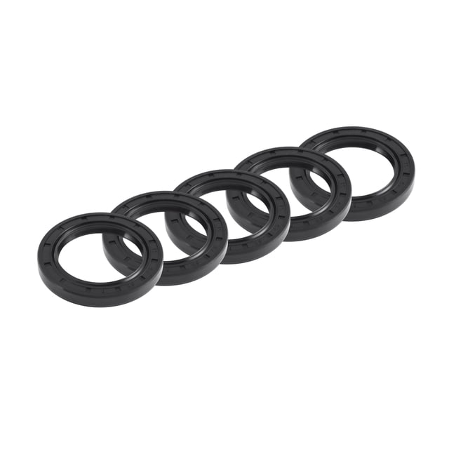 Anillo de Sello de Aceite Universal TC Doble Labio con Resorte de Acero 45x65x8mm Alta Presión Caucho NBR Negro 5pcs