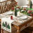thumbnail image 5 of mubwai Snowman Gingerbread Trees Christmas Placemats Set of 4, 12x18 Inch Seasonal Winter Holiday Place Mats for Party Dining Table, 5 of 6