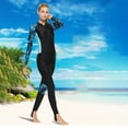 thumbnail image 2 of Women Wetsuit One Piece Scuba Diving Suit Dive Skin for Canoeing Blue XL, 2 of 6