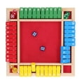 thumbnail image 1 of Wooden Math Dice Game,  Funny 4 Players Dice Game Portable  For Pub For Adult Green Bottom,Red Bottom, 1 of 8