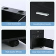 thumbnail image 5 of Catrimown Salon Station, Storage Cabinet with 2 Drawers & Large Cabinet, Black, 5 of 6