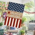 thumbnail image 2 of Patriotic Outdoor Garden Flag with Script Print One Nation Under God Rustic Wood and Star Stripe Design for Home Decor, 2 of 5
