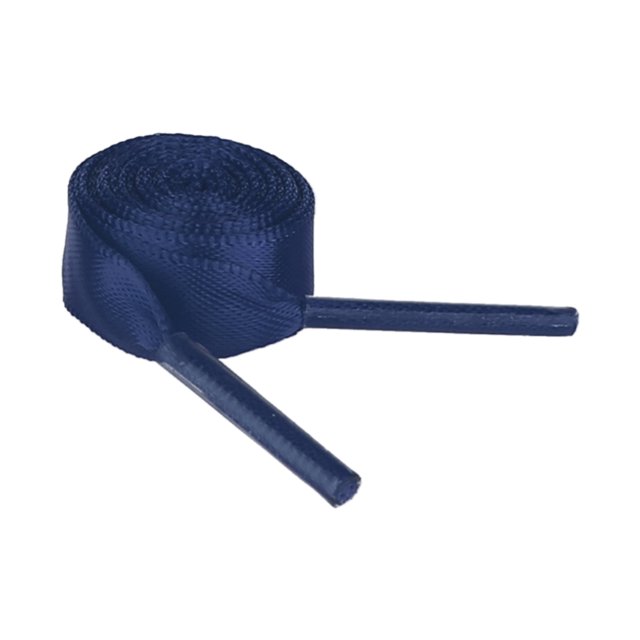 Cordones planos de cinta para zapatillas de deporte, cordones para mujer, decoración DIY Azul marino 90cm/35.4