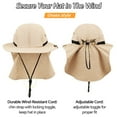 thumbnail image 4 of Holzlrgus Outdoor Sun Hat with Neck Flap, UV Protection, Khaki, 4 of 8