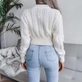 thumbnail image 6 of HTNBO Crop Sweaters for Juniors Long Sleeve Chunky Knit Cute Cropped Sweater for Women, 6 of 6