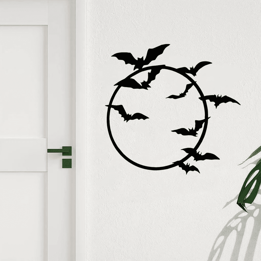 Gothic Bat Wall Art Halloween Outdoor Indoor Decor