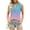 Multicolor, variant on YHAJDS Polo Shirts for Women Tunic Summer Tops for Women Sleeveless V Neck Ombre Print Snap Button Pullover Blouse