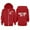 Red, variant on Boys Hoodie Unisex Kids Long Sleeve Letter Hooded Soft Full Zip Up Hoodies with Pocket Girls Sweatshirt Black 4 Years-5 Years