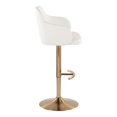 thumbnail image 5 of Boyne Adjustable Bar Stool, Gold Bar Stools, Bar Chairs, Swivel Bar Stools, Bar Stools Set of 2, 5 of 6