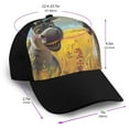 thumbnail image 2 of Naloa Funny Countryside Donkey Adult adjustable Print Baseball Hat, Patchwork curved brim baseball capfor Men and Women, One Size, 2 of 5