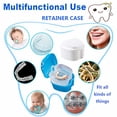 thumbnail image 4 of Denture Case Kit, 2 Denture Cup with 2 Denture Brush & 2 Portable Brush Box Denture Bath Cup with Strainer & Lid for Travel, Storage Soak Container Retainer Cleaner, 4 of 7