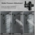 thumbnail image 3 of Shower Head,10”Rain Shower Head with Handheld Spray Combo with 11'' Angle Adjustable Extension Arm/Flow Regulator/Shower System,High Pressure Rainfall Shower Head Clean Bathroom,Matt Black, 3 of 14