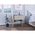 thumbnail image 3 of TUHOME Joy Nightstand  Engineered Wood Nightstands in  Gray, 3 of 7