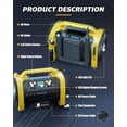 thumbnail image 6 of Maircle AC/DC Tire Inflator Portable Air Compressor, 150PSI Air Compressor for Tires, 12V DC/120V AC with Auto Shutoff & LED Light Air Pump with Pressure Gauge, for Car Bicycle and Air Mattress, 6 of 8
