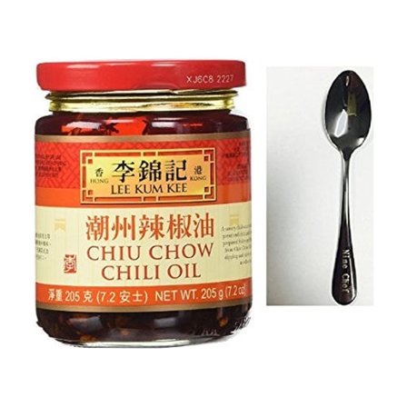 NineChef Bundle - Lee Kum Kee Chiu Chow Chili Oil net wt. 205g (7.2oz)(10 Bottle)   1 NineChef Brand ChopStick