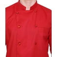 thumbnail image 4 of WARRIOR POINT men's chef coat half sleeve PolyCotton slim fit chef coat size-(S-6XL), 4 of 7