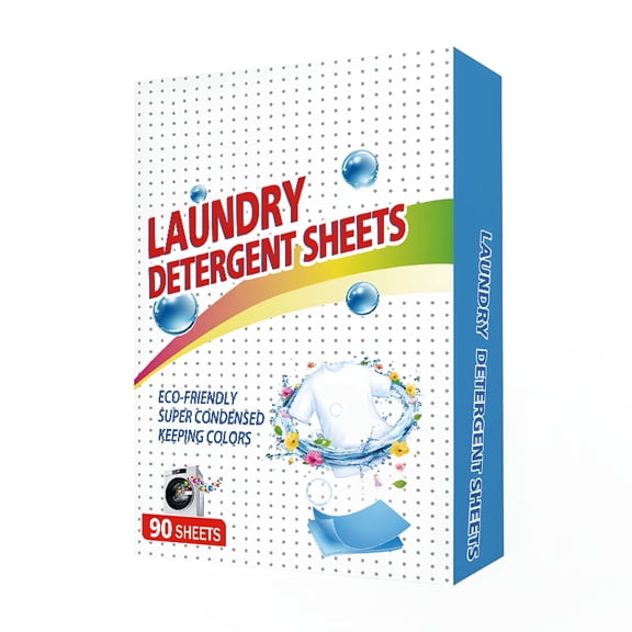 RAGUPEL Laundry Detergent Sheets Vegan,No Plastic Jug,No Mess & Liquid Free - Laundry Sheets in Washer - Hypoallergenic,Plant Powered Laundry Detergent Sheets - Free & Clear 90 Count