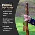 thumbnail image 2 of Brazos Rustic Wood Walking Stick, Straight Hickory, 48 in, 2 of 6