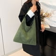 thumbnail image 1 of Slouchy Purse Tote Hobo Bolso Hombro Mujeres Gamuza Color Sólido Mano para El, 1 of 6