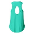 thumbnail image 4 of Rigardu Womens Workout O Neck Sleeveless Breathable Backless Tank Yoga Tops Shirt Mint+XL, 4 of 5