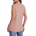 thumbnail image 4 of VBTAPA V Neck Tank Tops for Women Sleeveless T Shirt Solid Casual Summer Tanks Wide Straps Camisole Undershirts Pink L, 4 of 8