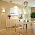 thumbnail image 1 of Moocorvic 3D Non-woven Wave Stripe Embossed Wallpaper Rolls Living Room Decor 10m, 1 of 5