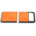 thumbnail image 3 of Funda De Cuero Para Teléfono Con Patrón De Lichi, Funda De Cuero Con Patrón De Lichi Resistente Al Desgaste Plegable Duradero Para Galaxy Z Flip 3 ZAQW Naranja, 3 of 8