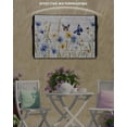 thumbnail image 6 of Outdoor TV Cover 52 to 55 Inch Weatherproof, Retro Farmhouse Waterproof TV Screen Protector for Outside Decor with Zipper and Pocket 52"L x 30"H , Butterflies Floral Wheat Wooden Blue Yellow, 6 of 7