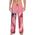 thumbnail image 2 of Lsque Cool Flamingos Sunglasses Scene Print Men's Pajama Pants, Lounge Pant - Comfortable Home Wear,Elastic Waistband, Stylish Design-Large, 2 of 9